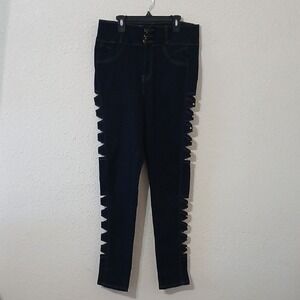 Chic Dark Blue Skinny Jeans for Women